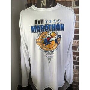 Disney Donald Duck Half Marathon 2011 Long Sleeve Double Dry Sz Large